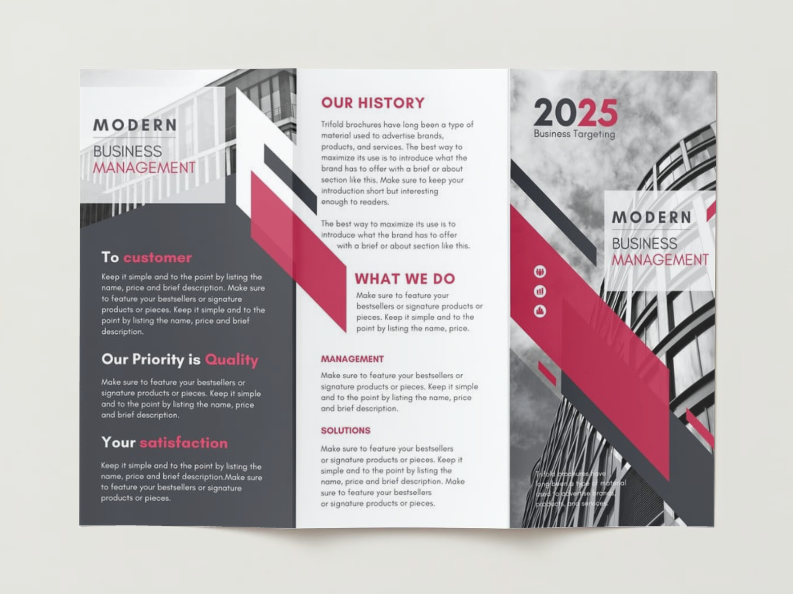 A4 Tri-Fold Brochure